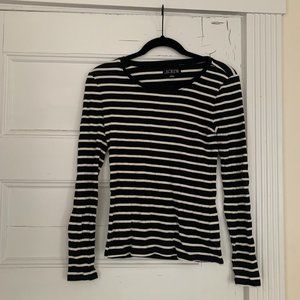 J.Crew Long-sleeve crewneck T-shirt in striped vintage rib